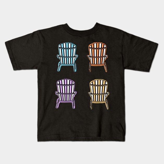 Adirondack Muskoka Chairs Kids T-Shirt by faiiryliite